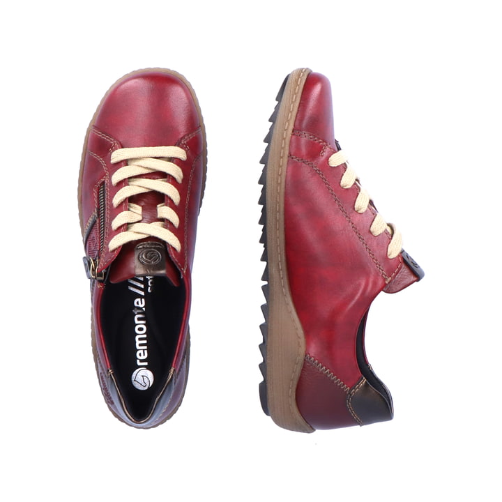 Remonte Artikelnummer R1426-35 Remonte Damen Schnürschuhe Himbeerrot