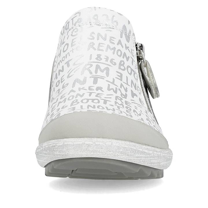 Remonte Artikelnummer R1428-80 Remonte Damen Slipper Silberweiß-asphaltgrau