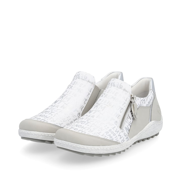 Remonte Artikelnummer R1428-80 remonte Damen Slipper silberweiß-asphaltgrau