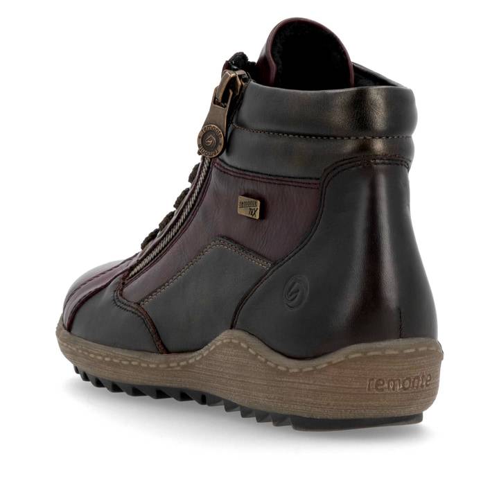 Remonte Artikelnummer R1458-35 Remonte Damen Schnürschuhe Havannarot-holzbraun