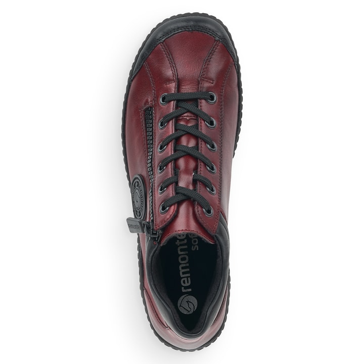 Remonte Artikelnummer R1477-35 Remonte Damen Schnürschuhe Bordeaux-schwarz