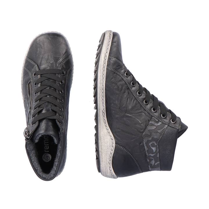 Remonte Artikelnummer R1484-02 Remonte Damen Schnürschuhe Graphitschwarz