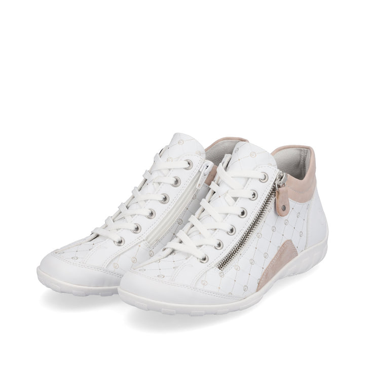 Remonte Artikelnummer R3496-80 remonte Damen Schnürschuhe reinweiß-altrosa