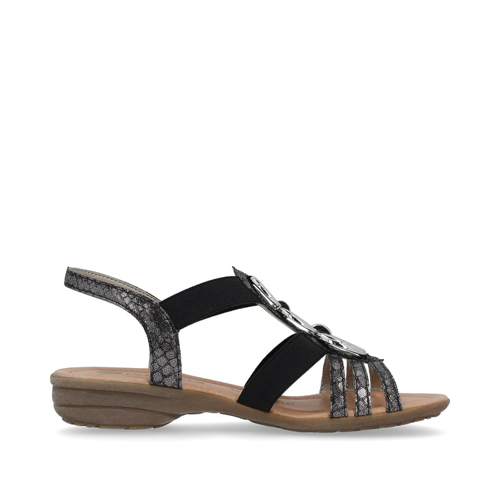 Remonte Artikelnummer R3605-02 Remonte Damen Riemchensandalen Nachtschwarz-silber