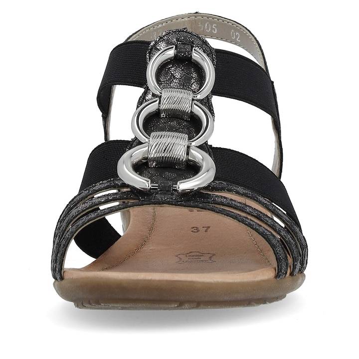 Remonte Artikelnummer R3605-02 Remonte Damen Riemchensandalen Nachtschwarz-silber