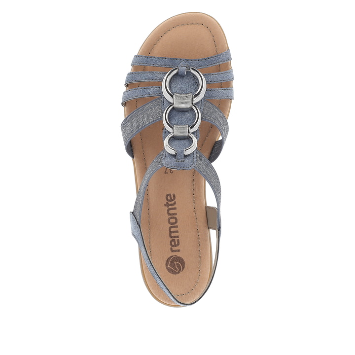 Remonte Artikelnummer R3605-12 Remonte Damen Riemchensandalen Schieferblau-silber