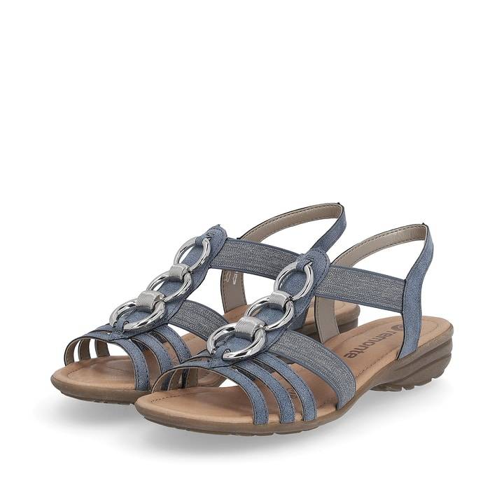 Remonte Artikelnummer R3605-12 remonte Damen Riemchensandalen schieferblau-silber