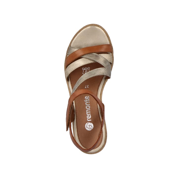 Remonte Artikelnummer R6251-23 Remonte Damen Keilsandaletten Karamellbraun-metallic