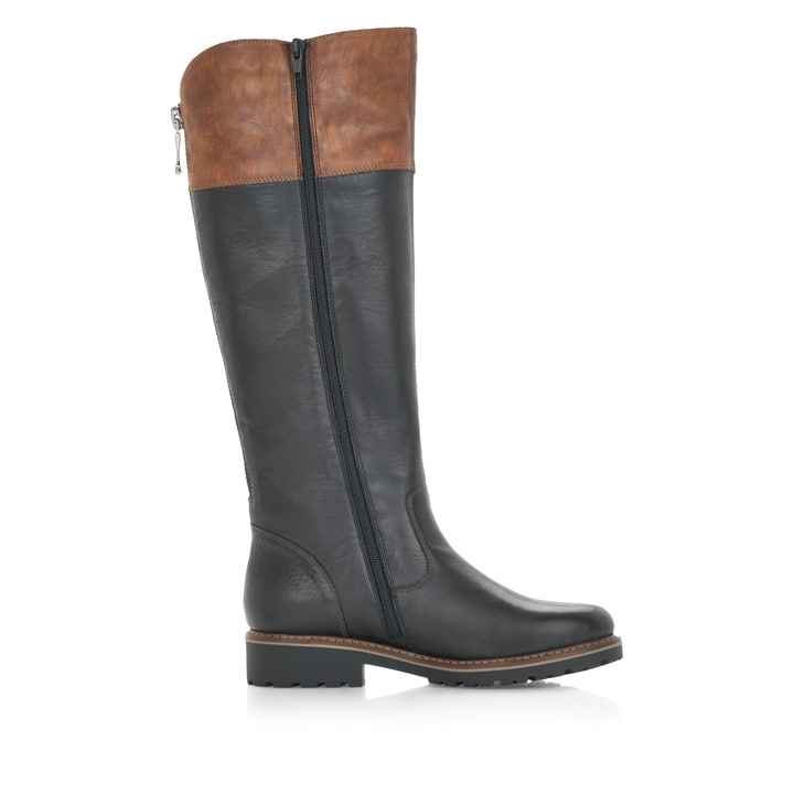 Remonte Artikelnummer R6581-02 Remonte Damen Hochschaftstiefel Nachtschwarz-nussbraun