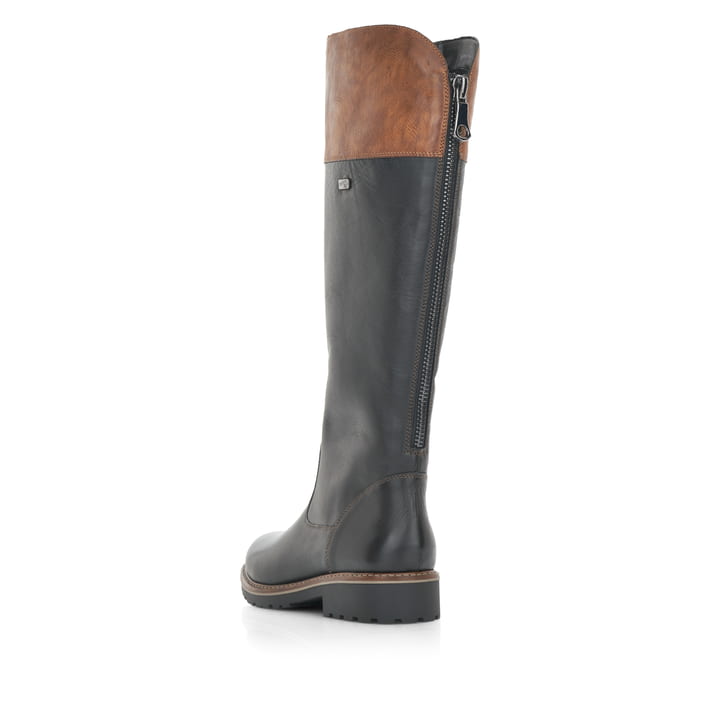 Remonte Artikelnummer R6581-02 Remonte Damen Hochschaftstiefel Nachtschwarz-nussbraun