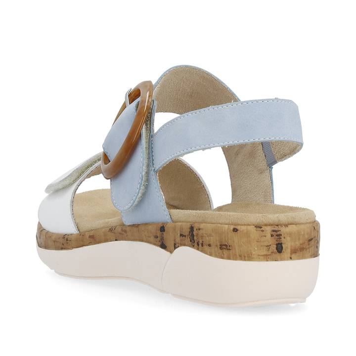 Remonte Artikelnummer R6853-10 Remonte Damen Riemchensandalen Babyblau-kristallweiß