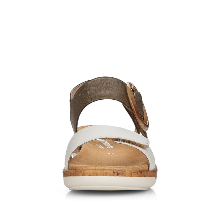 Remonte Artikelnummer R6853-54 Remonte Damen Riemchensandalen Olivgrün-altweiß