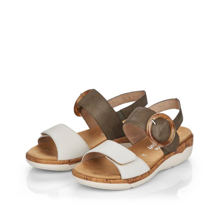 Remonte Artikelnummer R6853-54 remonte Damen Riemchensandalen olivgrün-altweiß