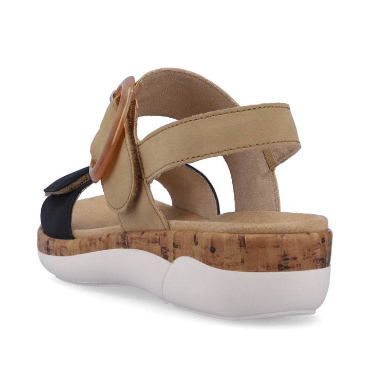 Remonte Artikelnummer R6853-60 Remonte Damen Riemchensandalen Sandbeige-stahlblau