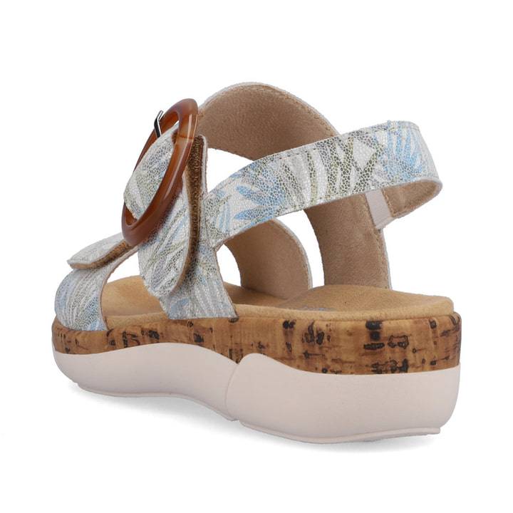 Remonte Artikelnummer R6853-92 Remonte Damen Riemchensandalen Cremeweiß-eisblau