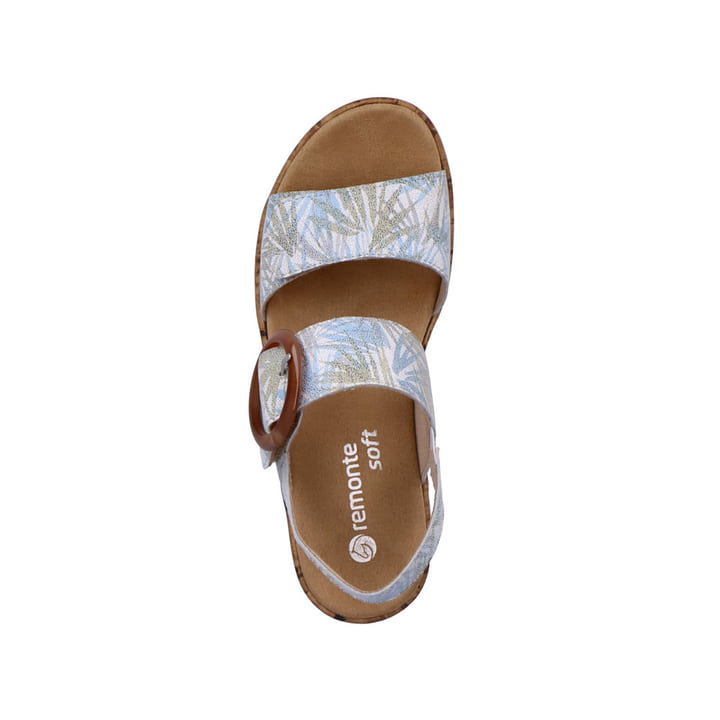 Remonte Artikelnummer R6853-92 Remonte Damen Riemchensandalen Cremeweiß-eisblau