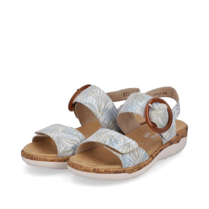 Remonte Artikelnummer R6853-92 remonte Damen Riemchensandalen cremeweiß-eisblau