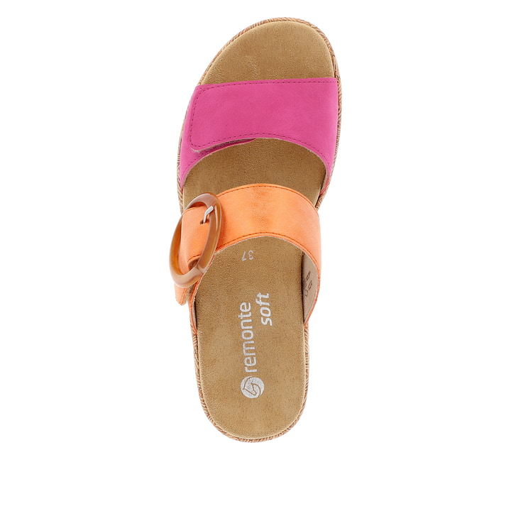 Remonte Artikelnummer R6858-38 Remonte Damen Pantoletten Apricot-magenta