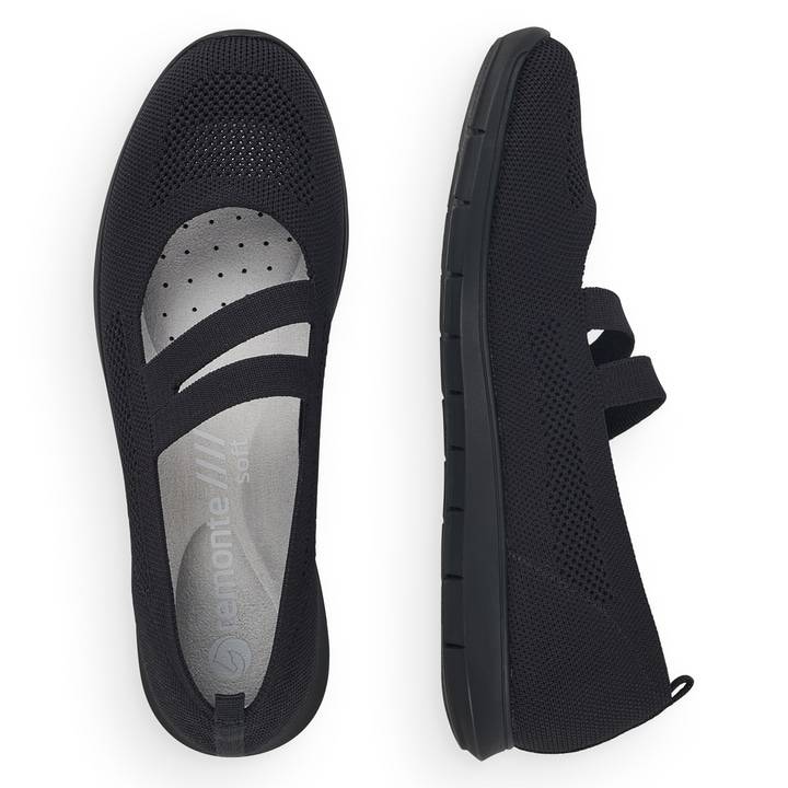 Remonte Artikelnummer R7102-01 Remonte Damen Ballerinas Tiefschwarz
