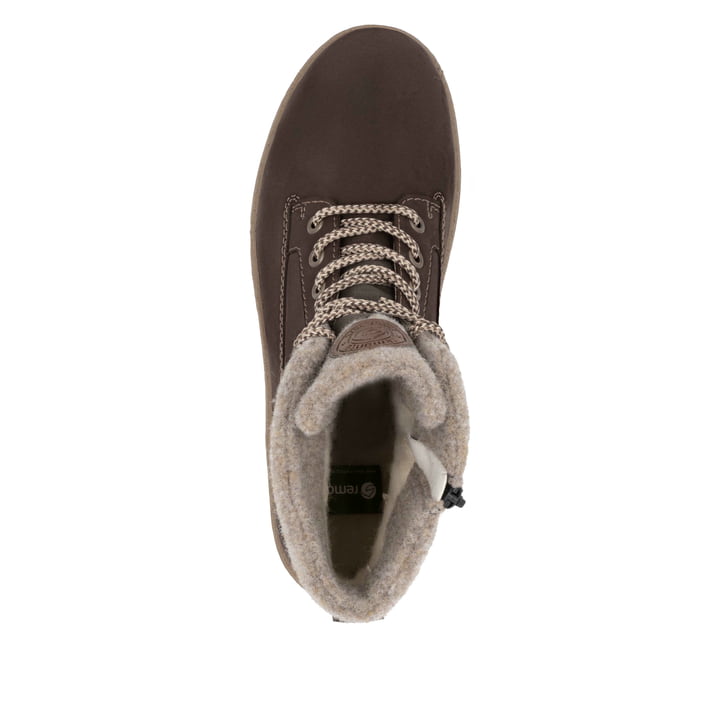 Remonte Artikelnummer R8477-25 Remonte Damen Schnürstiefel Dunkelbraun-sandbeige