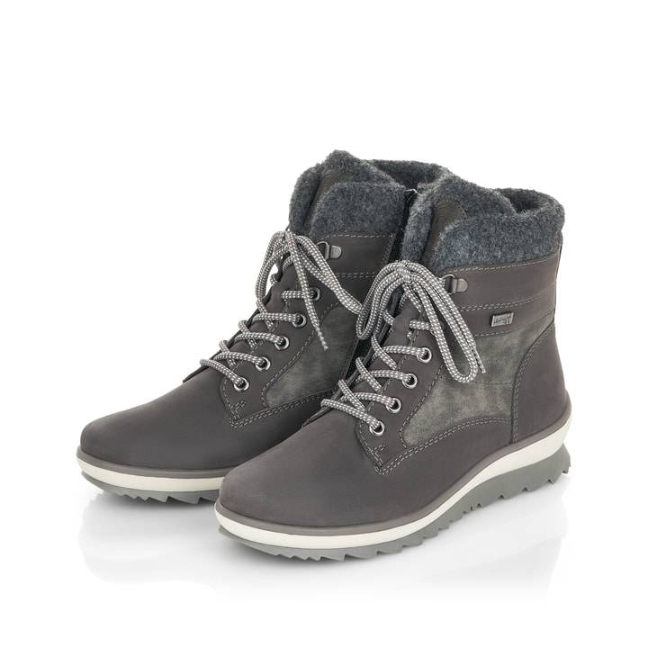 Remonte Artikelnummer R8477-45 remonte Damen Schnürstiefel granitgrau