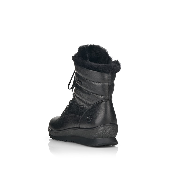 Remonte Artikelnummer R8480-01 Remonte Damen Schnürstiefel Tiefschwarz