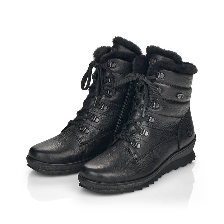 Remonte Artikelnummer R8480-01 remonte Damen Schnürstiefel tiefschwarz