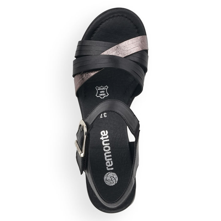 Remonte Artikelnummer R8766-00 Remonte Damen Riemchensandaletten Tiefschwarz