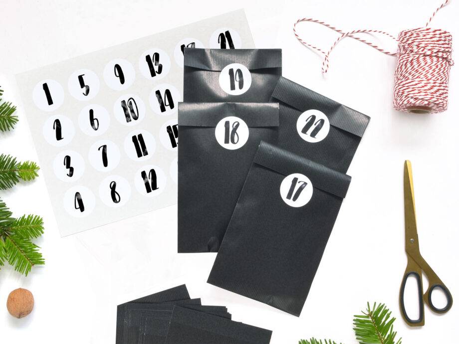 Renna Deluxe Adventskalender Schwarz Mit Handlettering Für Männer