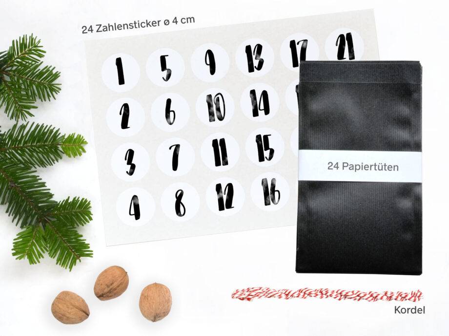 Renna Deluxe Adventskalender Schwarz Mit Handlettering Für Männer