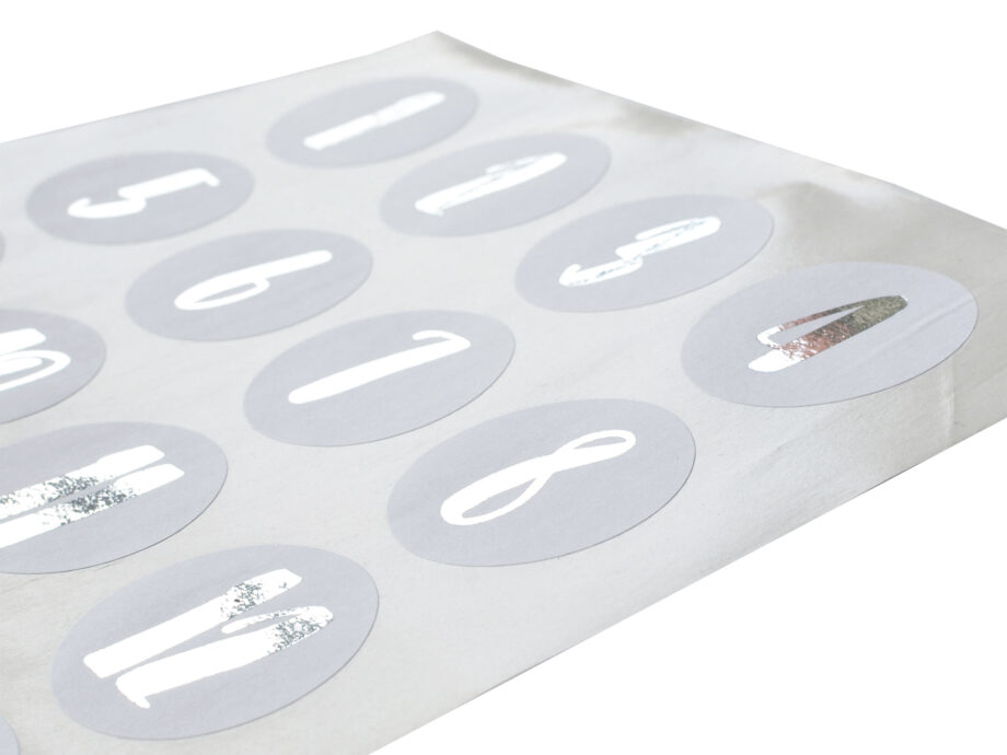 Renna Deluxe Adventskalender SILBER Metallic Mit Weißen Tüten