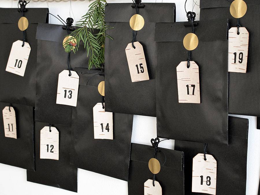 Renna Deluxe Adventskalender Zahlen Anhänger Aus Birkenrinde