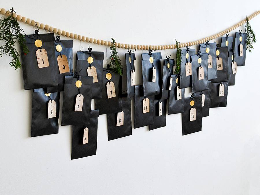 Renna Deluxe Adventskalender Zahlen Anhänger Aus Birkenrinde