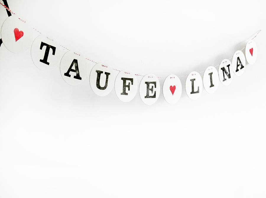 Renna Deluxe Buchstabe für individuelle TAUF-Girlande