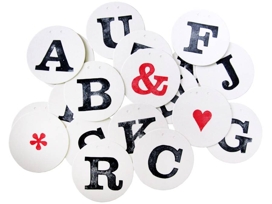 Renna Deluxe Buchstabe Für Personalisierte Hochzeitsgirlande Mit Namen