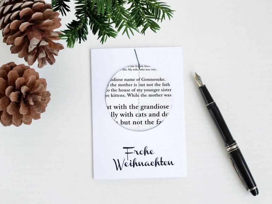 Renna Deluxe Frohe Weihnachtskarte mit Weihnachtskugel