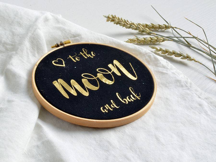 Renna Deluxe I Love You To The Moon And Back! Gold Druck