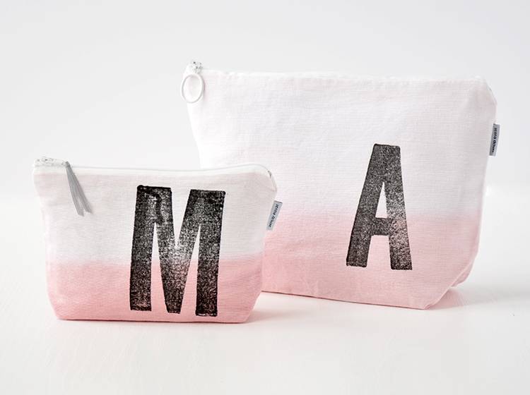 Renna Deluxe Kosmetiktasche ROSA Mit Monogramm Personalisiert