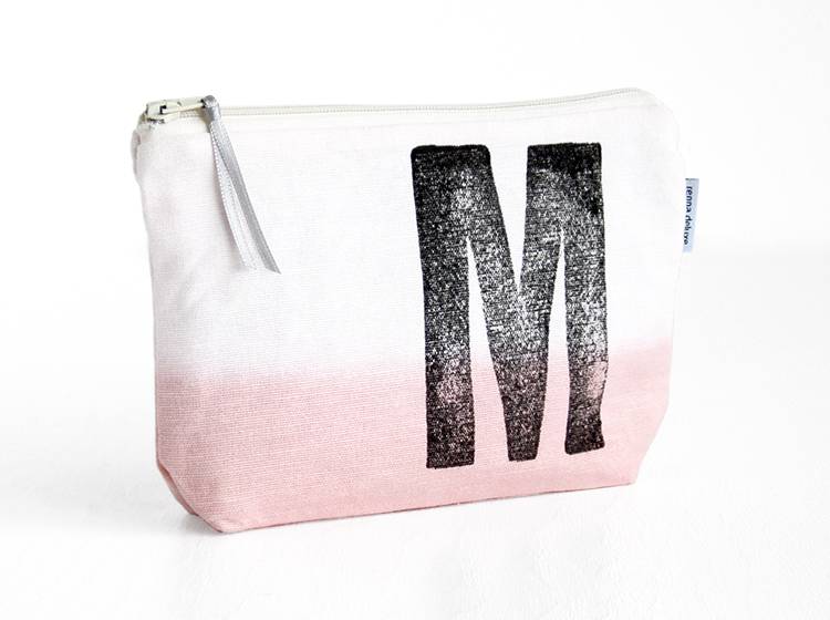 Renna Deluxe Kosmetiktasche ROSA Mit Monogramm Personalisiert