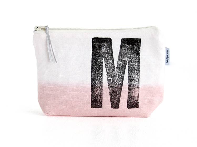 Renna Deluxe Kosmetiktasche ROSA mit Monogramm personalisiert