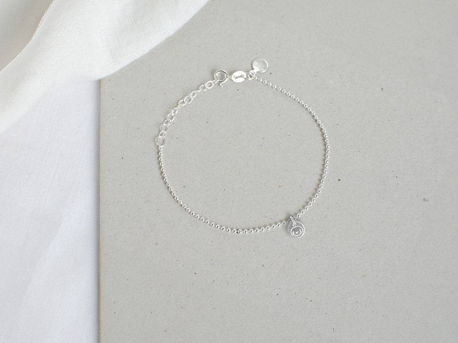 Renna Deluxe Kugel Armband Mit HUND Anhänger Silber