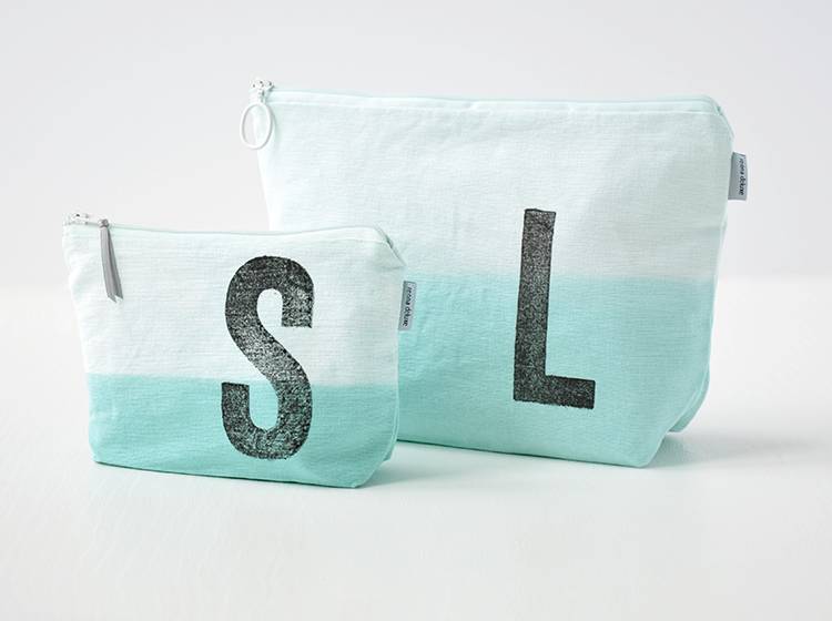 Renna Deluxe Kulturtasche MINT Mit Monogramm Personalisiert