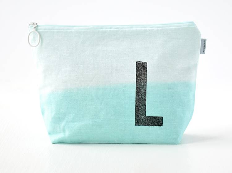 Renna Deluxe Kulturtasche MINT Mit Monogramm Personalisiert