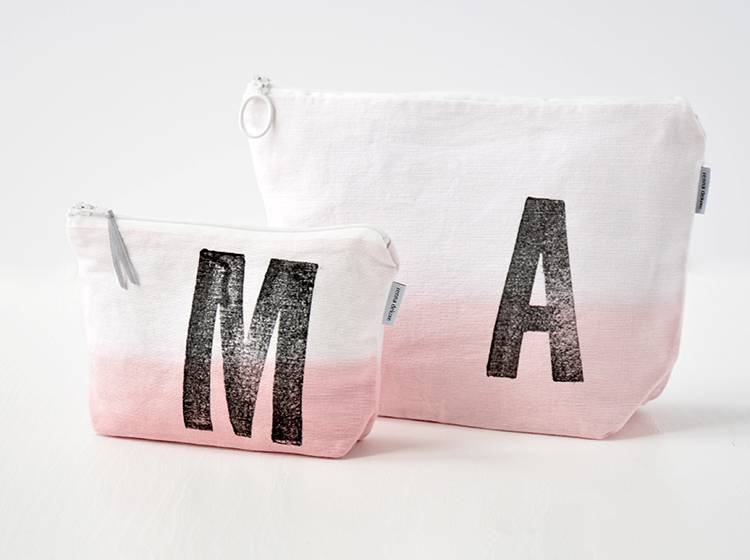 Renna Deluxe Kulturtasche ROSA Mit Monogramm Personalisiert