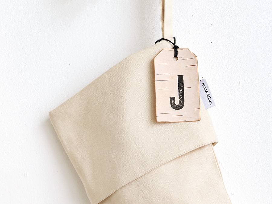 Renna Deluxe Nikolausstiefel Mit Monogramm Auf Birkenrinde