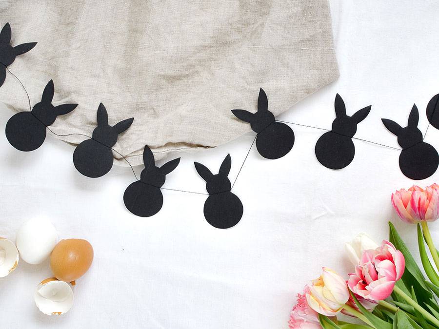 Renna Deluxe Osterhasen Girlande Aus Kraftpapier Braun