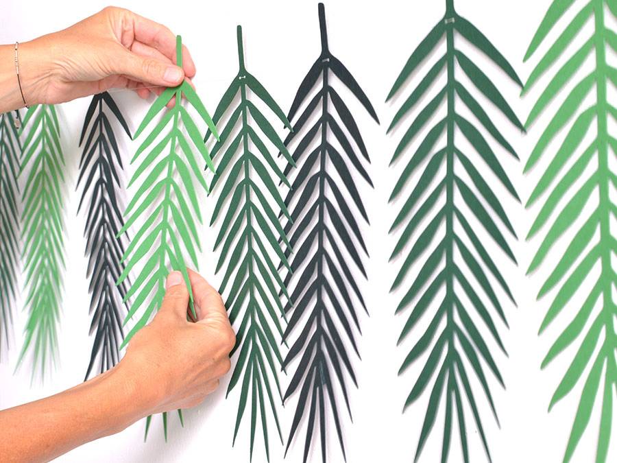 Renna Deluxe Palmen Girlande Mit Palmenblättern Wanddekoration