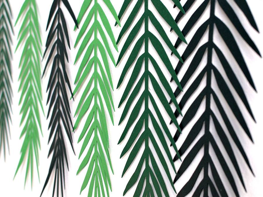 Renna Deluxe Palmen Girlande Mit Palmenblättern Wanddekoration