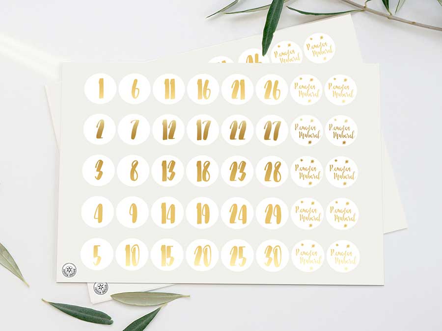 Renna Deluxe RAMADAN Kalender Gold Mit Schwarzen Tüten