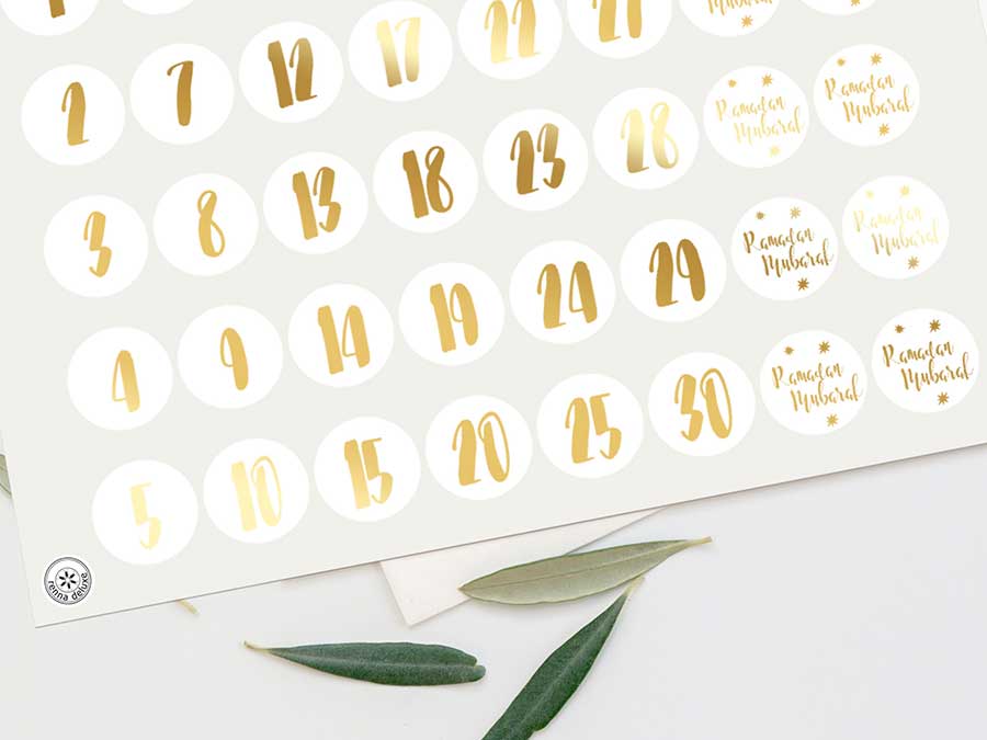 Renna Deluxe RAMADAN Kalender Gold Mit Schwarzen Tüten